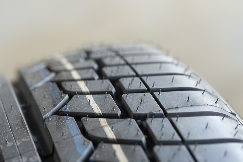 closeup of a tyre