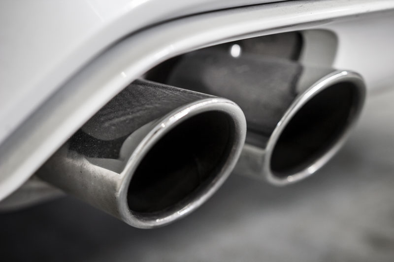 closeup of car exhaust